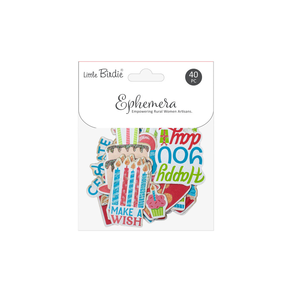 Little Birdie Ephemera Let's Celebrate (6 packs x 40pcs) (CR105473) Little Birdie Ephemera Let's Celebrate (6 packs x 40pcs) (CR105473)