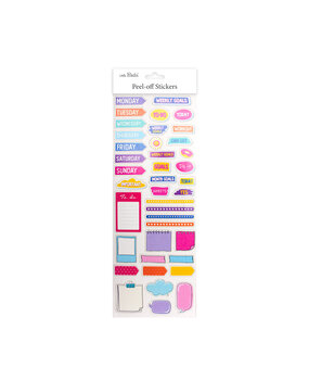 Little Birdie Peel Off Stickers Weekly Goals (6 packs) (CR110077)