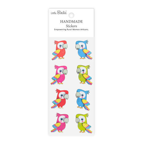 Little Birdie Handmade Stickers Parrot Paradise (6 packs x 8pcs) (CR109819) Little Birdie Handmade Stickers Parrot Paradise (6 packs x 8pcs) (CR109819)