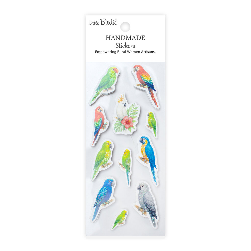 Little Birdie Handmade Stickers Parrot Gallery (6 packs x 11pcs) (CR105678) Little Birdie Handmade Stickers Parrot Gallery (6 packs x 11pcs) (CR105678)