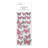 Little Birdie Handmade Stickers Jewel Butterfly Pink (6 packs x 17pcs) (CR92911)