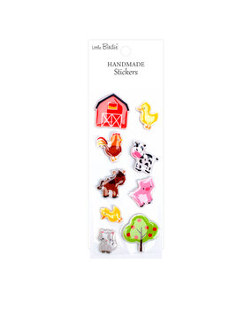 Little Birdie Handmade Resin Stickers Farm Buddies (6 packs x 9pcs) (CR110001)