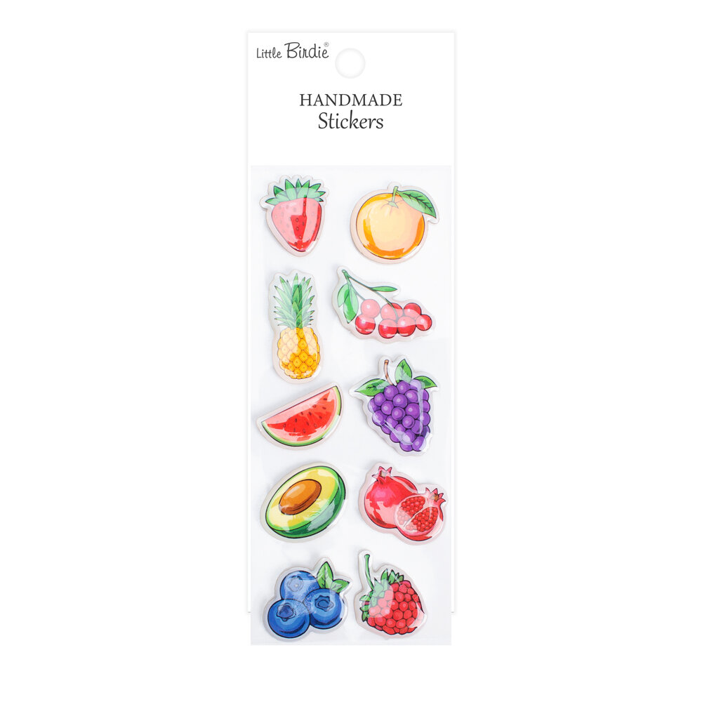 Little Birdie Handmade Resin Stickers Fruity Flavour (6 packs x 10pcs) (CR110003) Little Birdie Handmade Resin Stickers Fruity Flavour (6 packs x 10pcs) (CR110003)
