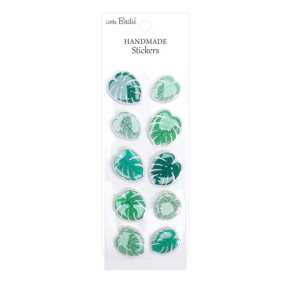 Little Birdie Handmade Resin Stickers Monstera Foliage (6 packs x 10pcs) (CR109610) Little Birdie Handmade Resin Stickers Monstera Foliage (6 packs x 10pcs) (CR109610)