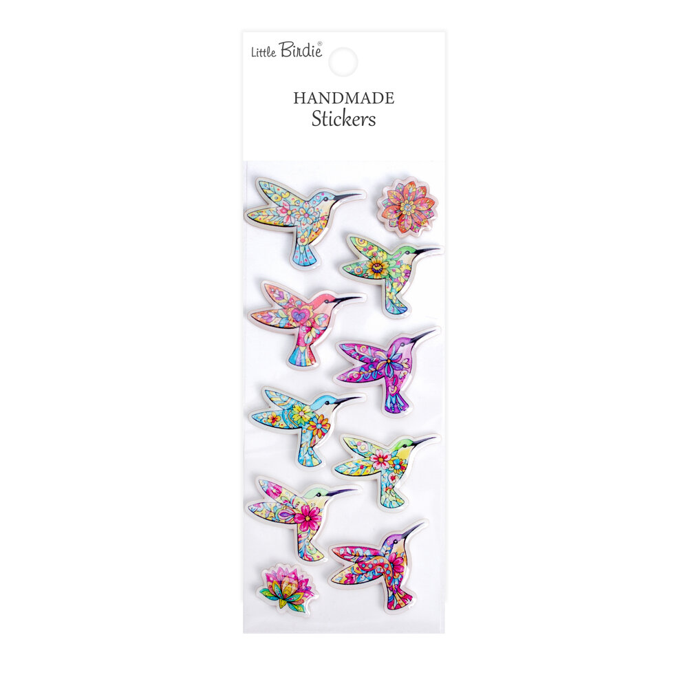 Little Birdie Handmade Resin Stickers Rainbow Hummingbirds (6 packs x 10pcs) (CR109797) Little Birdie Handmade Resin Stickers Rainbow Hummingbirds (6 packs x 10pcs) (CR109797)