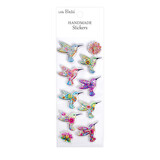 Little Birdie Handmade Resin Stickers Rainbow Hummingbirds (6 packs x 10pcs) (CR109797)