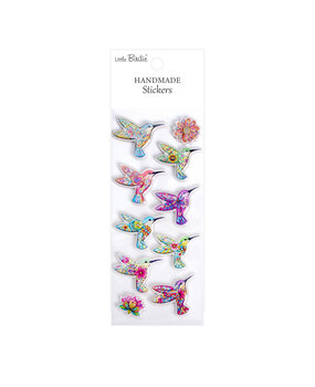 Little Birdie Handmade Resin Stickers Rainbow Hummingbirds (6 packs x 10pcs) (CR109797)