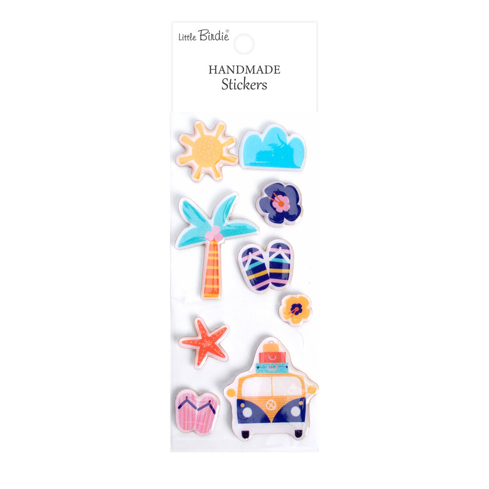 Little Birdie Handmade Resin Stickers Vacation Time (6 packs x 9pcs) (CR109807) Little Birdie Handmade Resin Stickers Vacation Time (6 packs x 9pcs) (CR109807)
