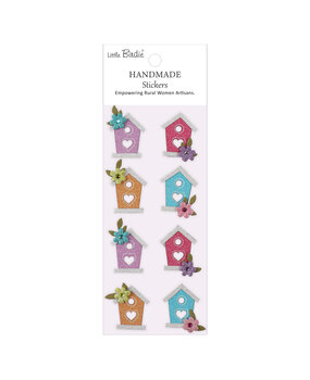 Little Birdie Handmade Stickers Birdhouse Sparkle (6 packs x 8pcs) (CR110498)