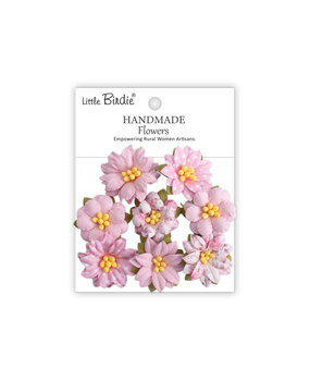 Little Birdie Handmade Printed Paper Flowers Vinita Pink Symphony (6 packs x 8pcs) (CR110141)
