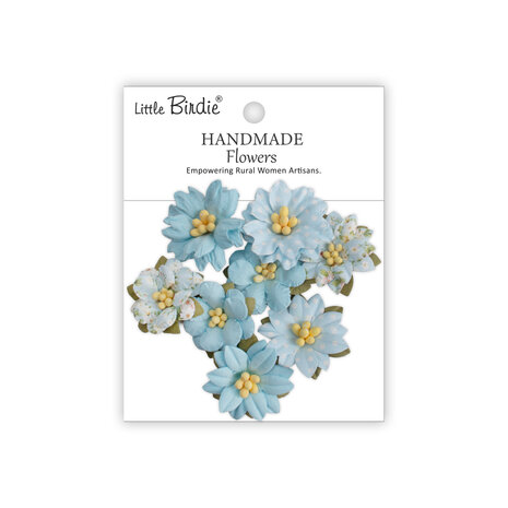 Little Birdie Handmade Printed Paper Flowers Vinita Blue Symphony (6 packs x 8pcs) (CR110140) Little Birdie Handmade Printed Paper Flowers Vinita Blue Symphony (6 packs x 8pcs) (CR110140)