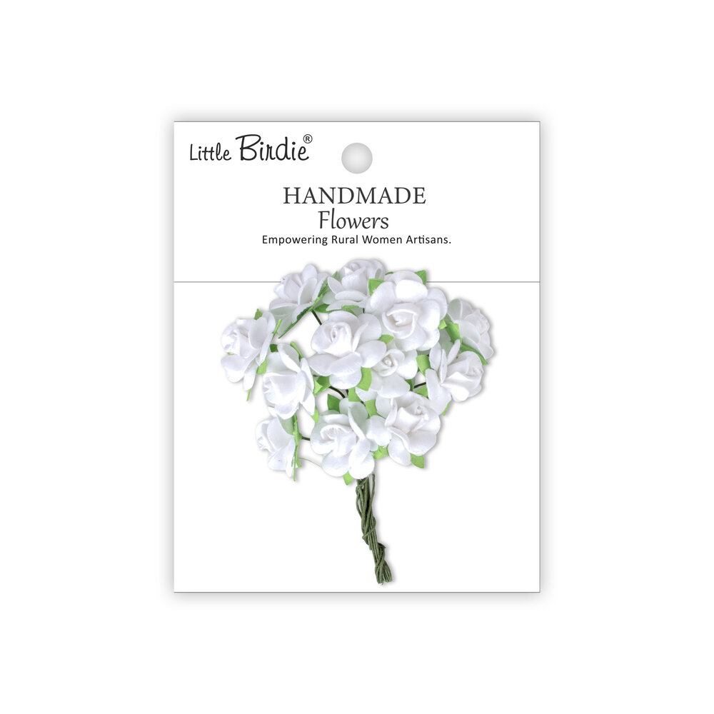 Little Birdie Handmade Flowers Catalina Frosty White (6 packs x 12pcs) (CR110056) Little Birdie Handmade Flowers Catalina Frosty White (6 packs x 12pcs) (CR110056)