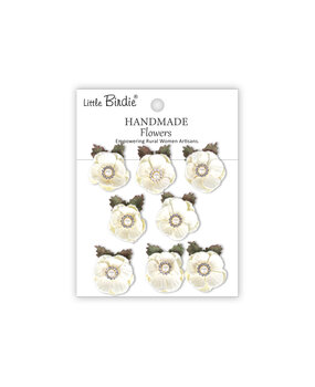 Little Birdie Handmade Flowers Butter Cup Ivory Pearl (6 packs x 8pcs) (CR103463)