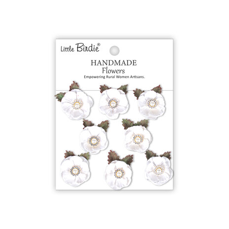 Little Birdie Handmade Flowers Butter Cup Frosty White (6 packs x 8pcs) (CR109910) Little Birdie Handmade Flowers Butter Cup Frosty White (6 packs x 8pcs) (CR109910)