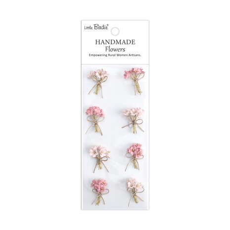 Little Birdie Handmade Flowers Bouquet Pink Passion (6 packs x 8pcs) (CR103270)