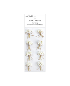 Little Birdie Handmade Flowers Bouquet Ivory Pearl (6 packs x 8pcs) (CR103266)