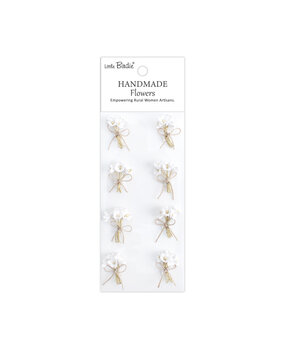 Little Birdie Handmade Flowers Bouquet Frosty White (6 packs x 8pcs) (CR109968)