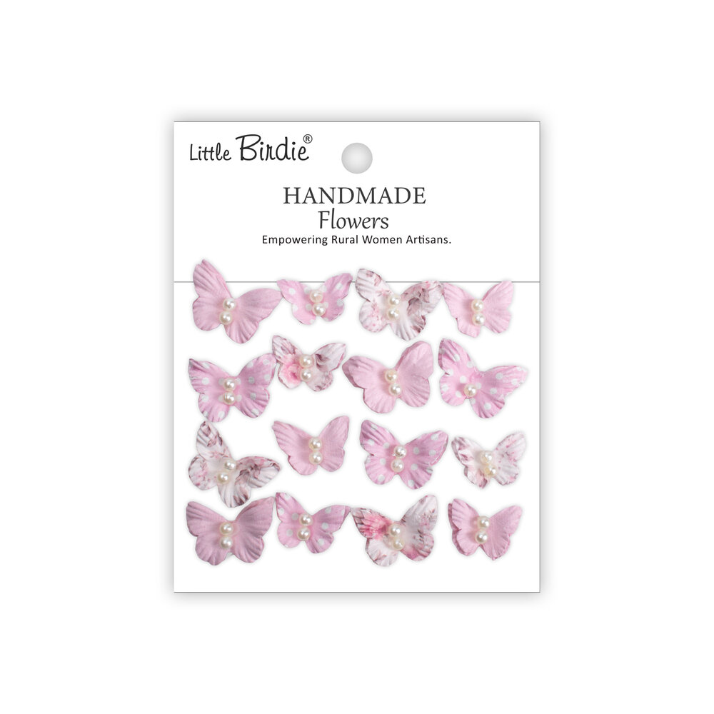 Little Birdie Handmade Butterflies Pearly Flutter Pink Symphony (6 packs x 16pcs) (CR110292) Little Birdie Handmade Butterflies Pearly Flutter Pink Symphony (6 packs x 16pcs) (CR110292)