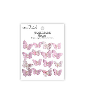Little Birdie Handmade Butterflies Pearly Flutter Pink Symphony (6 packs x 16pcs) (CR110292)