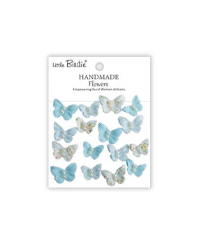 Little Birdie Handmade Butterflies Pearly Flutter Blue Symphony (6 packs x 16pcs) (CR110291)