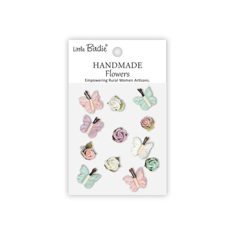 Little Birdie Handmade Flowers Roses & Butterflies Fairy Garden (6 packs x 12pcs) (CR103307) Little Birdie Handmade Flowers Roses & Butterflies Fairy Garden (6 packs x 12pcs) (CR103307)