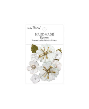 Little Birdie Handmade Flowers Liora Frosty White (6 packs x 10pcs) (CR109963)