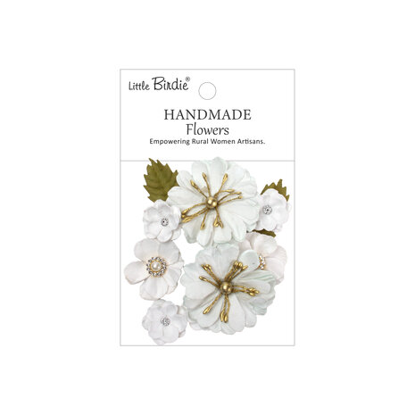 Little Birdie Handmade Flowers Liora Frosty White (6 packs x 10pcs) (CR109963) Little Birdie Handmade Flowers Liora Frosty White (6 packs x 10pcs) (CR109963)