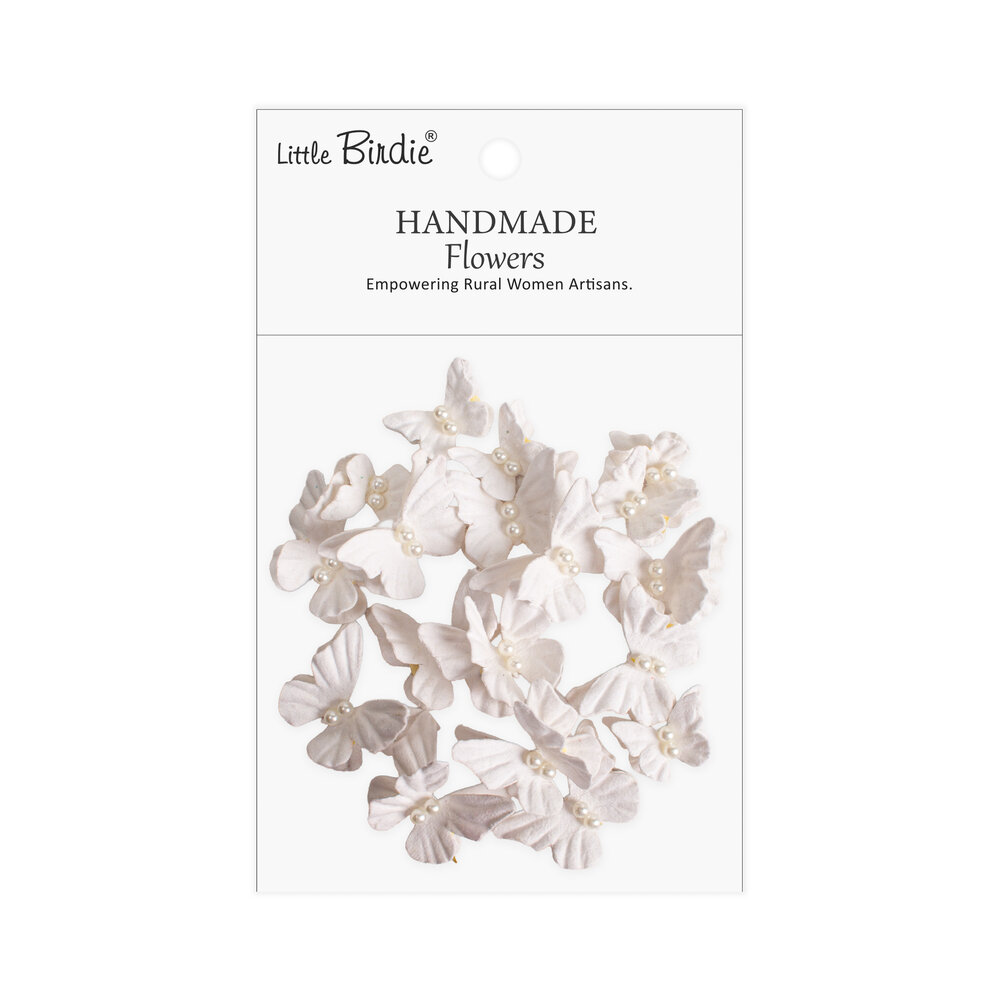 Little Birdie Handmade Flowers Dreamy Flutter Frosty White (6 packs x 20pcs) (CR110465) Little Birdie Handmade Flowers Dreamy Flutter Frosty White (6 packs x 20pcs) (CR110465)