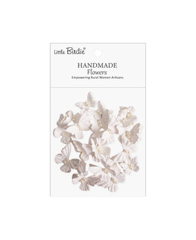 Little Birdie Handmade Flowers Dreamy Flutter Frosty White (6 packs x 20pcs) (CR110465)