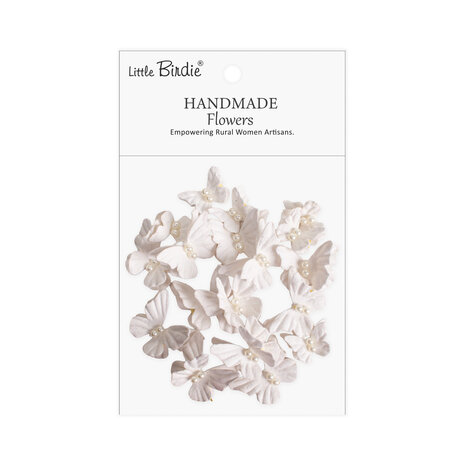 Little Birdie Handmade Flowers Dreamy Flutter Frosty White (6 packs x 20pcs) (CR110465) Little Birdie Handmade Flowers Dreamy Flutter Frosty White (6 packs x 20pcs) (CR110465)