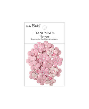 Little Birdie Handmade Printed Paper Flowers Polly Pink Symphony (6 packs x 25pcs) (CR110506)