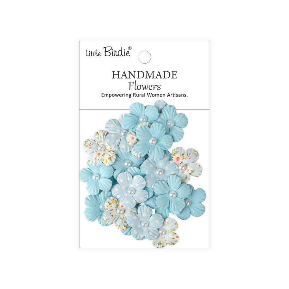 Little Birdie Handmade Printed Paper Flowers Polly Blue Symphony (6 packs x 25pcs) (CR110505) Little Birdie Handmade Printed Paper Flowers Polly Blue Symphony (6 packs x 25pcs) (CR110505)
