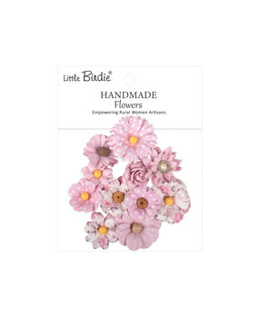 Little Birdie Handmade Printed Paper Flowers Mira Pink Symphony (6 packs x 10pcs) (CR110159)