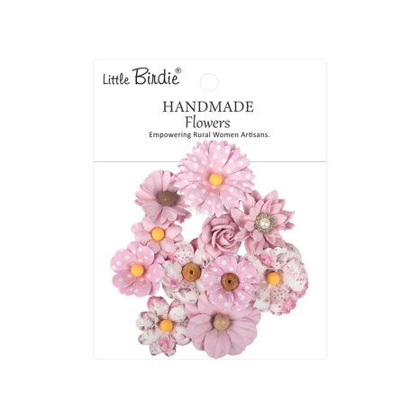 Little Birdie Handmade Printed Paper Flowers Mira Pink Symphony (6 packs x 10pcs) (CR110159)