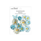 Little Birdie Handmade Printed Paper Flowers Jasper Blue Symphony (6 packs x 12pcs) (CR110161)