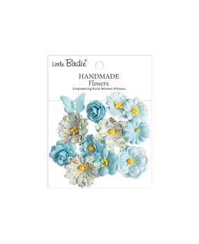 Little Birdie Handmade Printed Paper Flowers Jasper Blue Symphony (6 packs x 12pcs) (CR110161) Little Birdie Handmade Printed Paper Flowers Jasper Blue Symphony (6 packs x 12pcs) (CR110161)