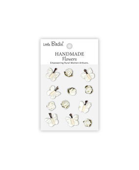 Little Birdie Handmade Flowers Roses & Butterflies Ivory Pearl (6 packs x 12pcs) (CR103304) Little Birdie Handmade Flowers Roses & Butterflies Ivory Pearl (6 packs x 12pcs) (CR103304)