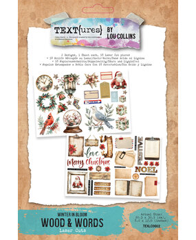 TEXT(ures) Winter in Bloom Laser Cuts Wood & Words (58pcs) by Lou Collins (TEXLC0003) TEXT(ures) Winter in Bloom Laser Cuts Wood & Words (58pcs) by Lou Collins (TEXLC0003)