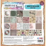 TEXT(ures) Winter in Bloom 12x12 Inch Paper Pad by Lou Collins (TEXPP0004)