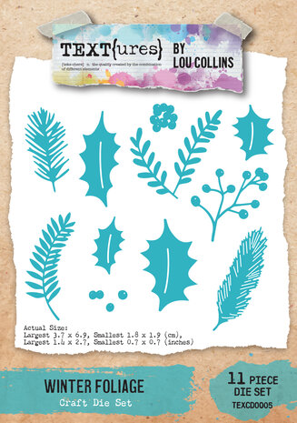 TEXT(ures) Winter in Bloom Craft Die Set Winter Foliage by Lou Collins (TEXCD0005) TEXT(ures) Winter in Bloom Craft Die Set Winter Foliage by Lou Collins (TEXCD0005)