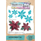 TEXT(ures) Winter in Bloom Craft Die Set Layered Poinsettias by Lou Collins (TEXCD0004)