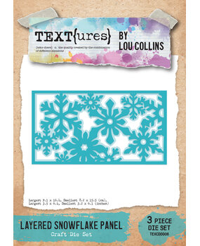 TEXT(ures) Winter in Bloom Craft Die Set Layered Snowflake Panel by Lou Collins (TEXCD0006) TEXT(ures) Winter in Bloom Craft Die Set Layered Snowflake Panel by Lou Collins (TEXCD0006)
