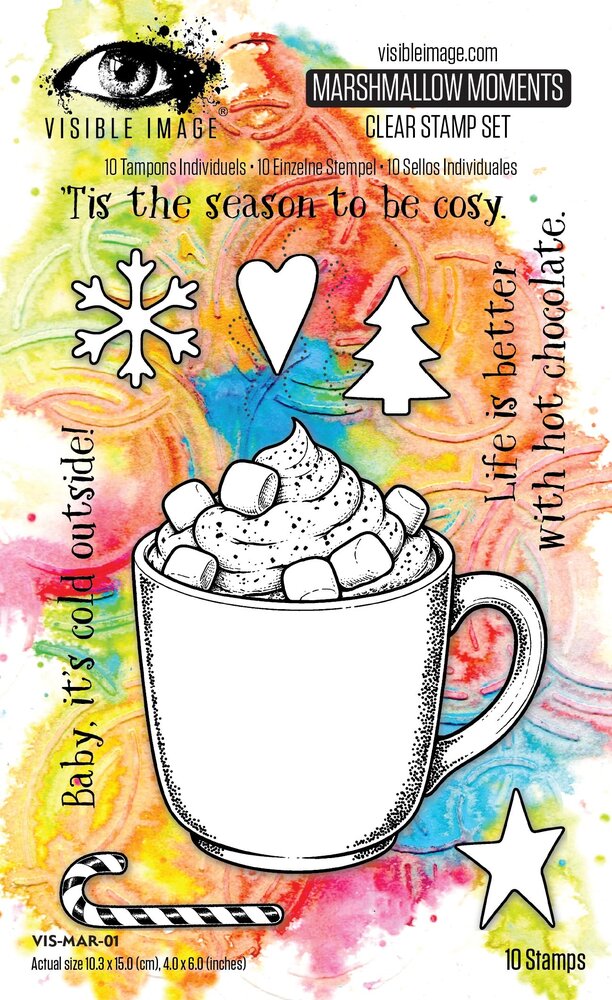 Visible Image Christmas Wrapped Up 4x6 Inch Stamp Set Marshmallow Moments by Mark Alexander (VIS-MAR-01) Visible Image Christmas Wrapped Up 4x6 Inch Stamp Set Marshmallow Moments by Mark Alexander (VIS-MAR-01)