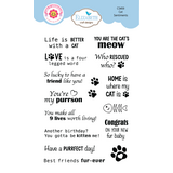 Elizabeth Craft Designs Meet the Cats Stamps Cat Sentiments by Cute & Whimsical (CS459)