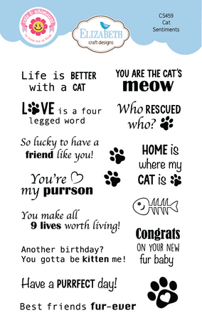 Elizabeth Craft Designs Meet the Cats Stamps Cat Sentiments by Cute & Whimsical (CS459) Elizabeth Craft Designs Meet the Cats Stamps Cat Sentiments by Cute & Whimsical (CS459)