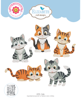 Elizabeth Craft Designs Meet the Cats Die Cats by Cute & Whimsical (2370)