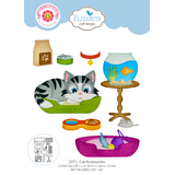 Elizabeth Craft Designs Meet the Cats Die Cat Accessories by Cute & Whimsical (2371)