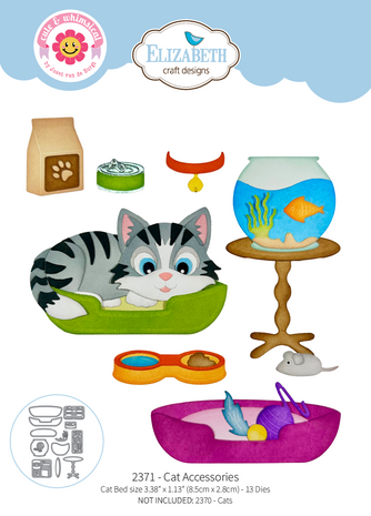 Elizabeth Craft Designs Meet the Cats Die Cat Accessories by Cute & Whimsical (2371) Elizabeth Craft Designs Meet the Cats Die Cat Accessories by Cute & Whimsical (2371)