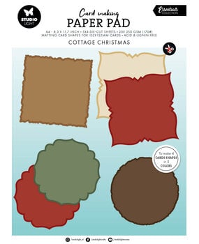 Studio Light Cottage Christmas Card Shapes for 152x152mm Cards Essentials Card Making Pad (SL-ES-CMP39)
