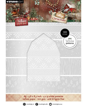 Studio Light Cottage Christmas A5 Vellum Paper Pad Backgrounds (SL-CC-VPP489)